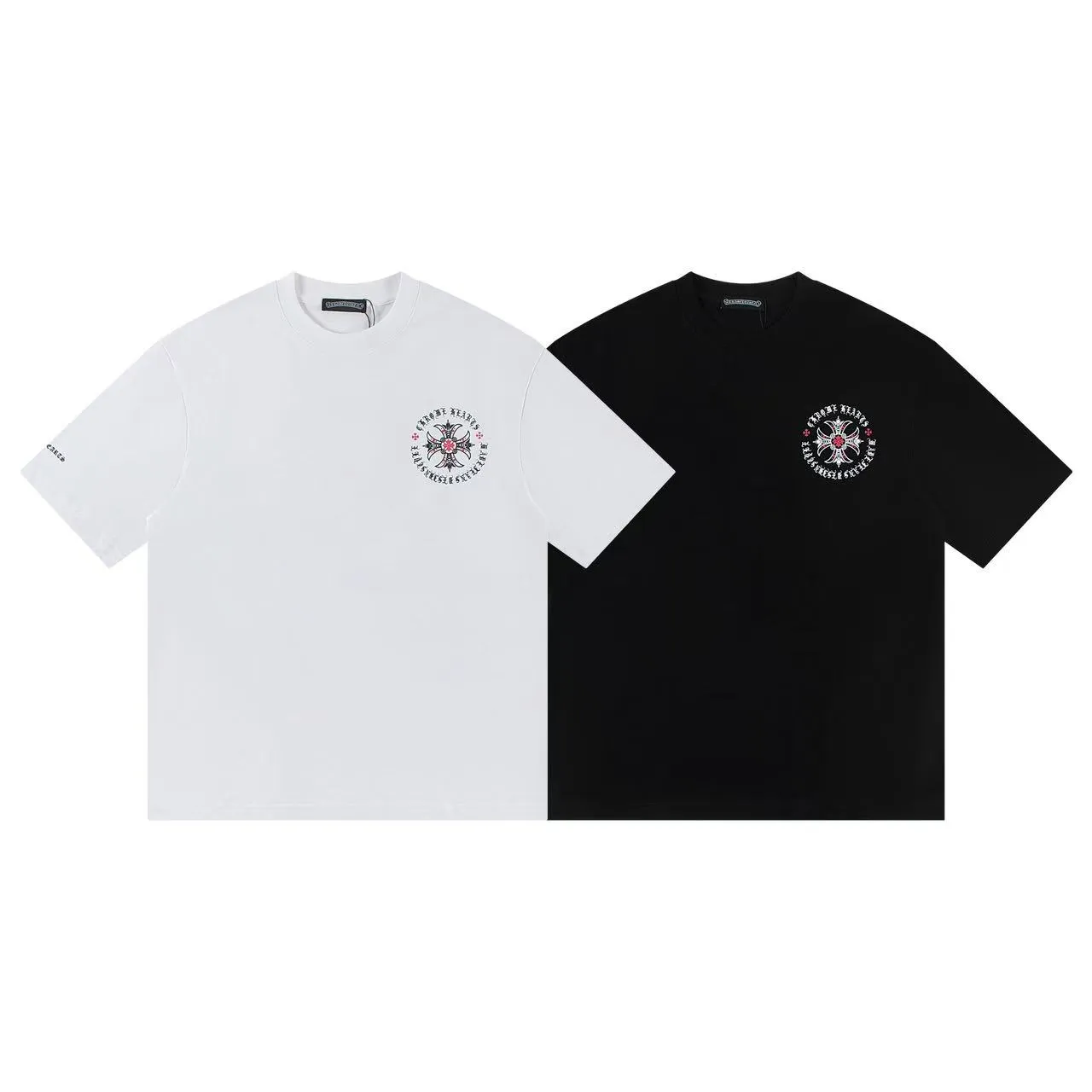 🅿️146 Style: 2025 new Croix Heart short-sleeved T-shirt Material: High version 300g double yarn combed cotton Size: S～XL Color: Black Style number: Z003